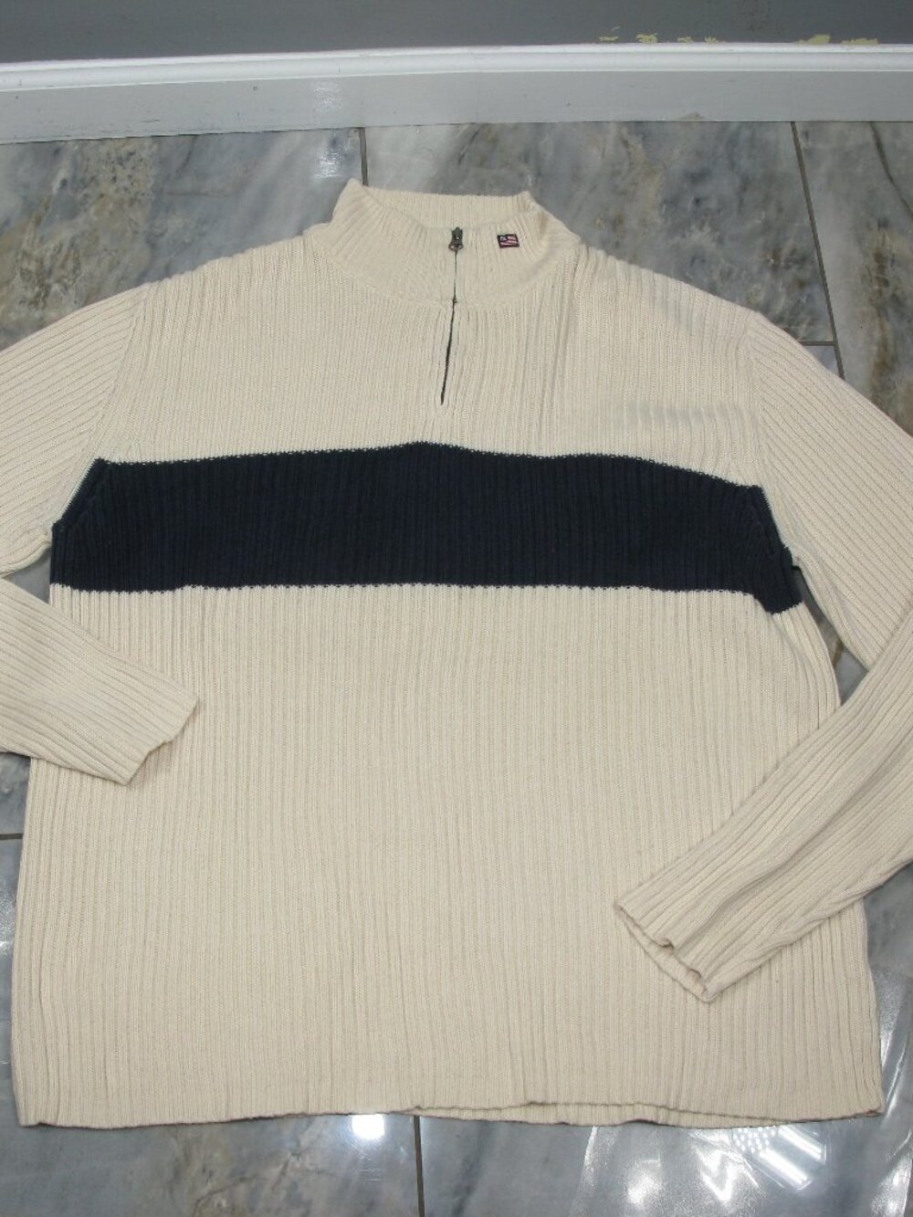 Polo Jeans Co. Ralph Lauren Men's Partial Zip Cotton Sweater Size XL